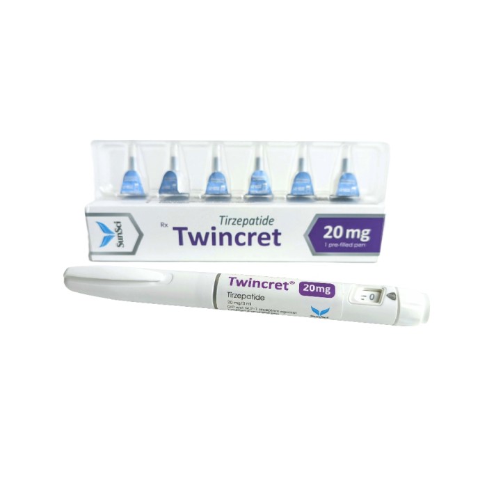 Твінкрет Тирзепатід 20 мг (Twincret Tirzepatide 20 mg SunSci Pharmaceuticals)