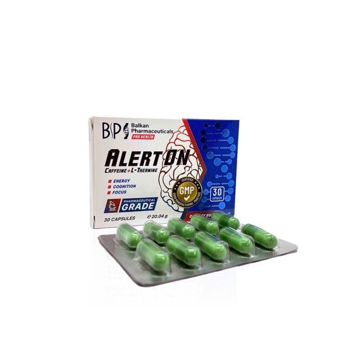 АлертОН (Кофеин и L-Теанин) Балкан - AlertON (Caffeine & L-Theanine) Balkan Pharmaceuticals