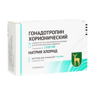 Гонадотропин хорионический ФГУП Московский эндокринный завод по 1500 МЕ (1 флакон)
