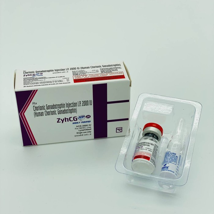 Гонадотропин хорионический инъекция ZyhCg 2000 МЕ (Chorionic Gonadotropin Injection I.P. ZyhCg)