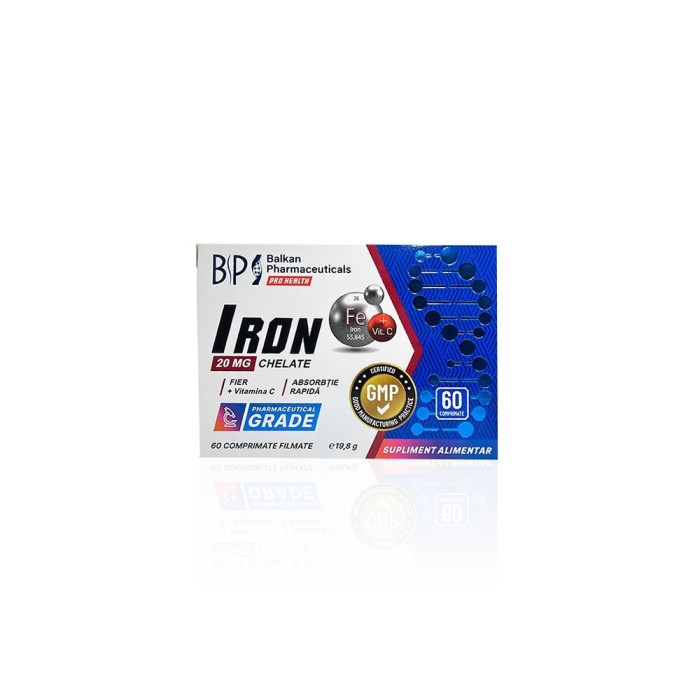 Хелат заліза Балкан 20 мг - Iron Chelate 20 mg Balkan Pharmaceuticals