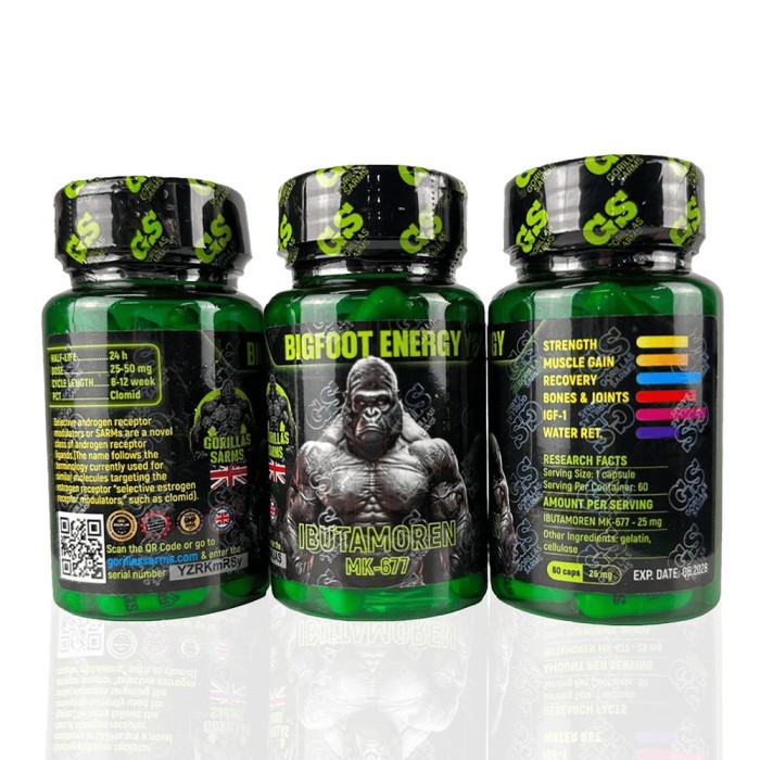 Ібутаморен (МК-677) Горіллас Сармс 25 мг (Ibutamoren (MK-677) Gorillas Sarms)