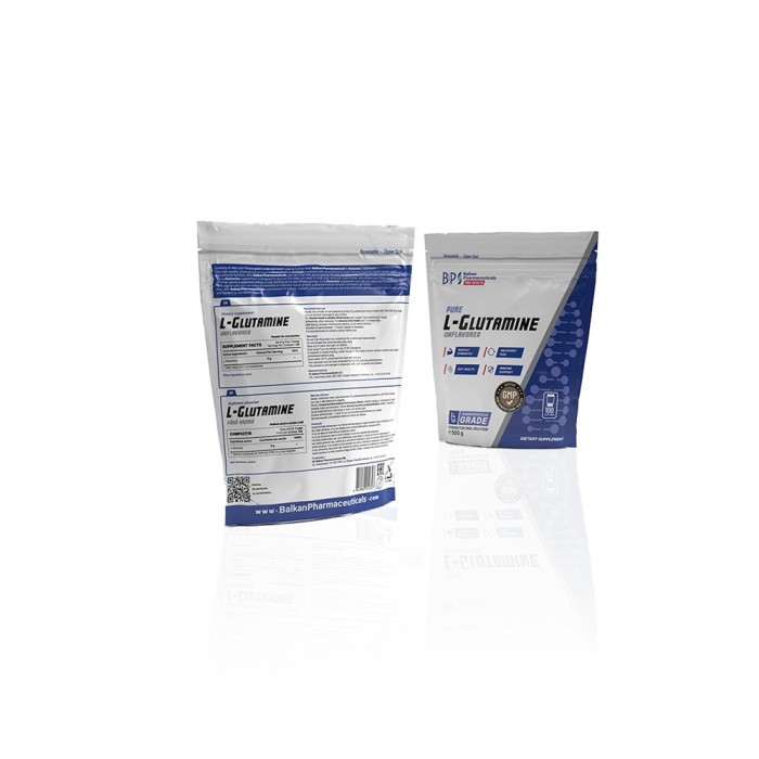 L-Глютамин Неароматизированный Балкан 500 г - L-Glutamine Unflavored 500 g Balkan Pharmaceuticals