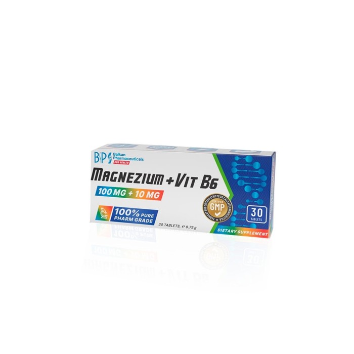 Магнезіум + Вітамін B6 Балкан 110 мг - Magnezium + Vit B6 110 mg Balkan Pharmaceuticals