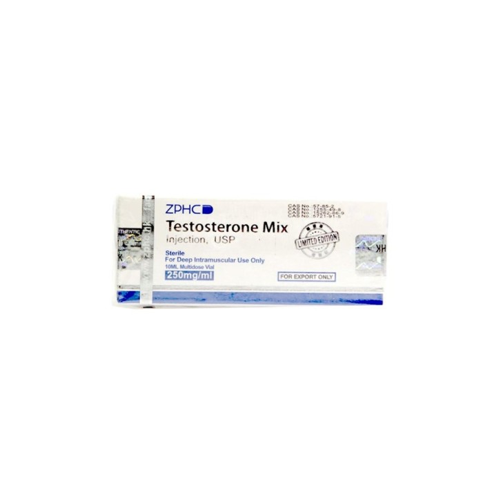 Микс тестостеронов Чженчжоу Фарм 250 мг (Testosterone Mix U.S.P. Zhengzhou Pharmaceutical Co. Ltd)