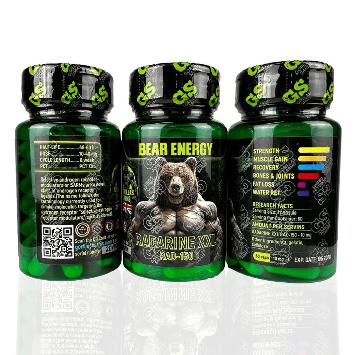 Радарін XXL (RAD-150) Горіллас Сармс 10 мг (Radarine XXL (RAD-150) Gorillas Sarms)