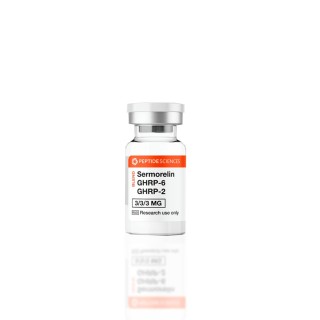 Серморелін, ГХРП6, ГХРП2 Пептид Саенс 9 мг (Sermorelin, GHRP6, GHRP2 9 mg Peptide Sciences)