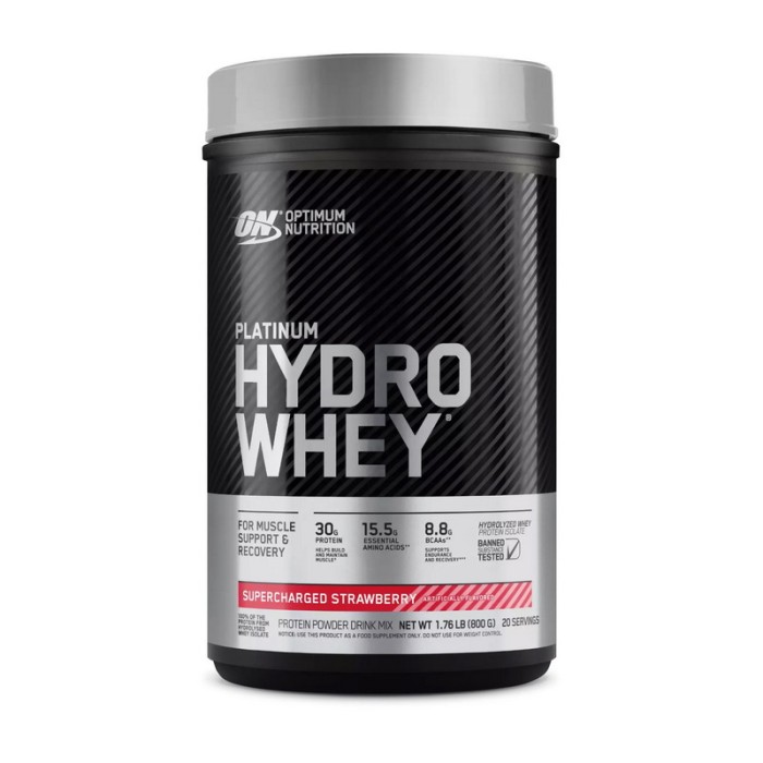Optimum Nutrition Platinum Hydro Whey (795 г, печиво та вершки з високим вмістом жиру)
