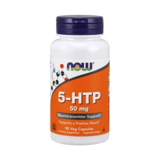NOW 5-HTP 50 мг (90 растительных капсул)