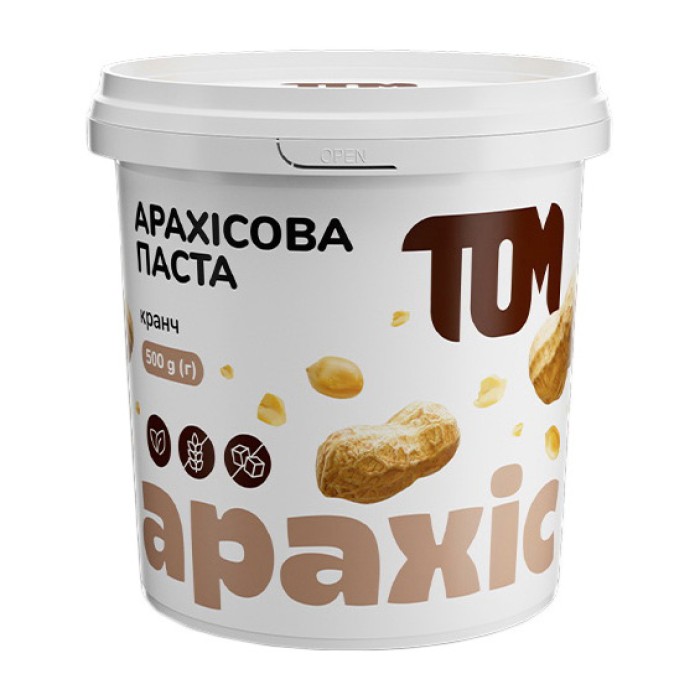TOM peanut butter Арахисовая Паста (500 g, кранч)