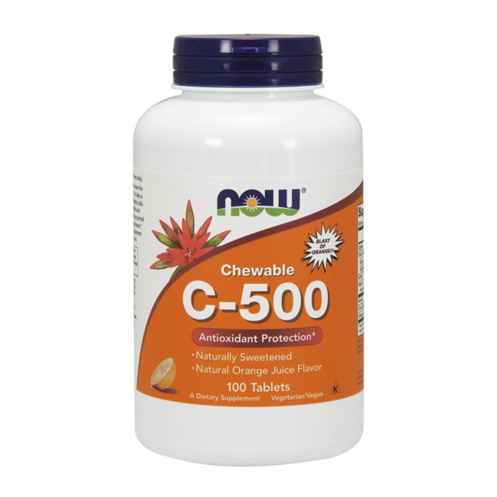 NOW C-500 chewable (100 tab, orange)