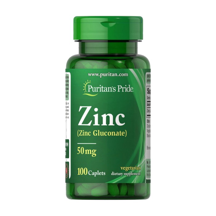 Puritan's Pride Zinc Gluconate 50 mg (100 caps)