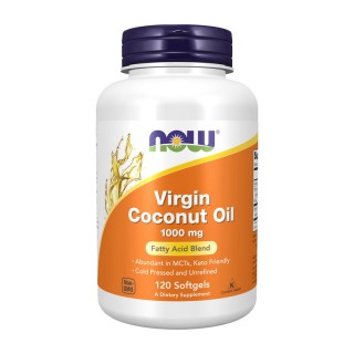 NOW Virgin Coconut Oil 1000 mg (120 softgels)