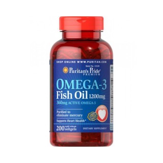 Риб'ячий жир Puritan's Pride Omega-3 1200 мг (200 м'яких капсул)