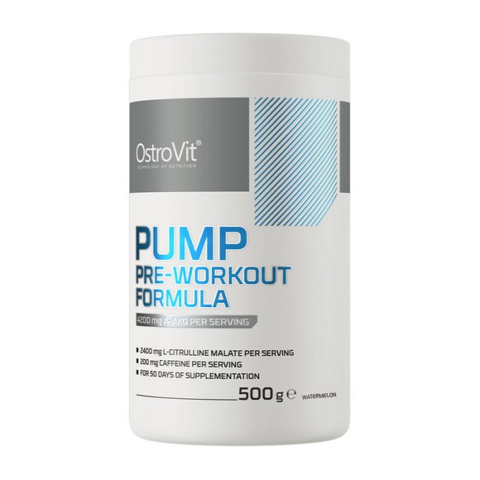 Формула перед тренуванням OstroVit PUMP (500 г, лимон)