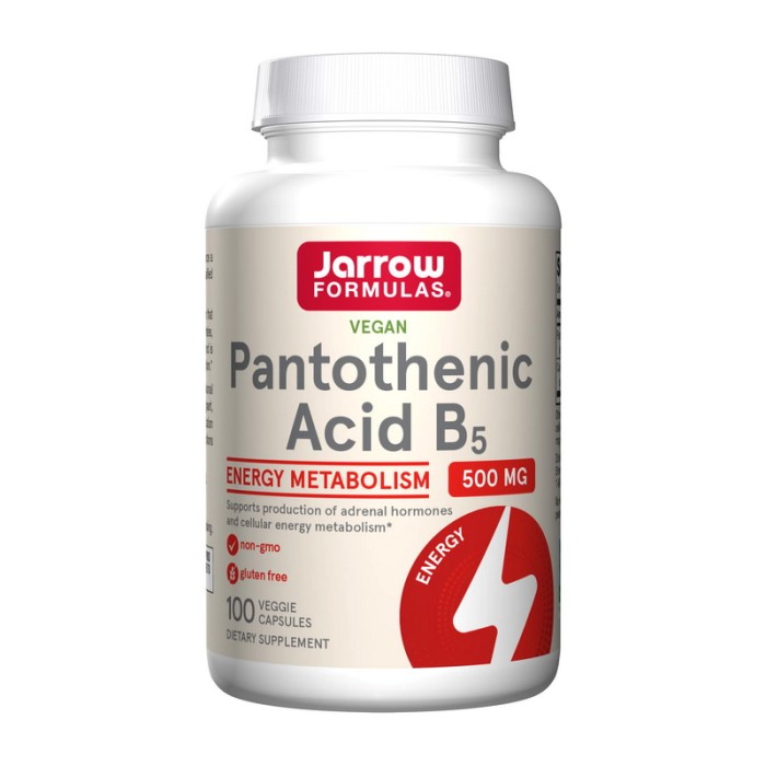 Jarrow Formulas Pantothenic Acid B5 500 mg (100 caps)