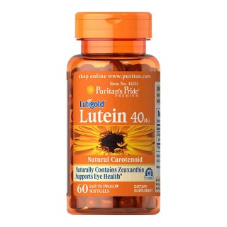 Puritan's Pride Lutein 40 мг содержит зеаксантин (60 мягких капсул)