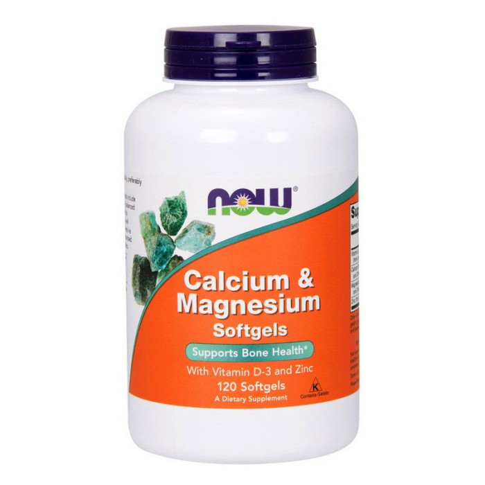 NOW Calcium & Magnesium Softgels (120 капсул)