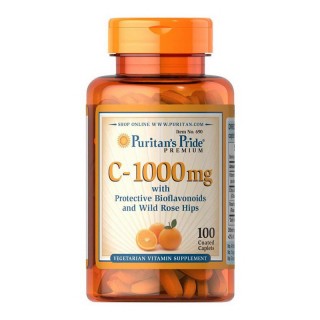 Puritan's Pride C-1000 mg з bioflavonoids and wild rose hips (100 caplets)
