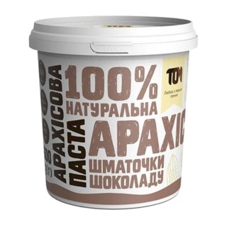 TOM peanut butter Арахісова Паста (1 kg, з шматочками шоколаду)