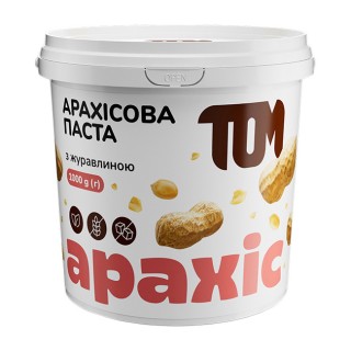 TOM peanut butter Арахісова Паста (1 kg, з журавлиною)