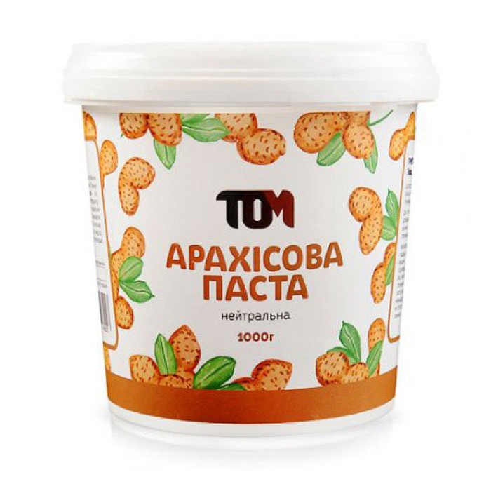 TOM peanut butter Арахисовая Паста (1 kg, классическая)