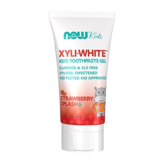 NOW Xyli White kids toothpaste gel (85 g, strawberry splash)
