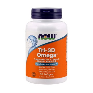 NOW Tri-3D Omega-3 (90 мягких капсул)