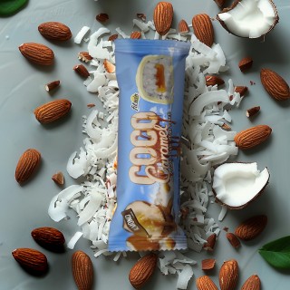 Батончик FitWin Coco Caramel No Sugar Added, 40 грамм Миндаль