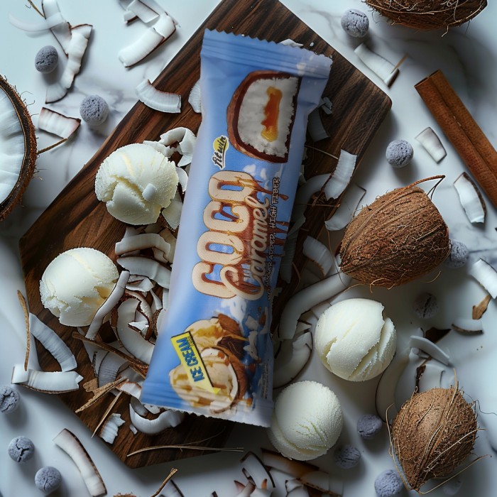 Батончик FitWin Coco Caramel No Sugar Added, 40 грам Морозиво