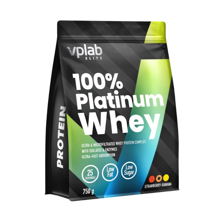 100% Platinum Whey - 750 г клубника-банан