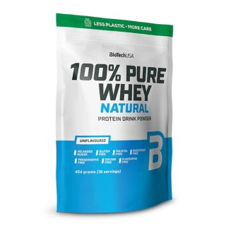 Протеин BioTech 100% Pure Whey Natural, 454 грамм