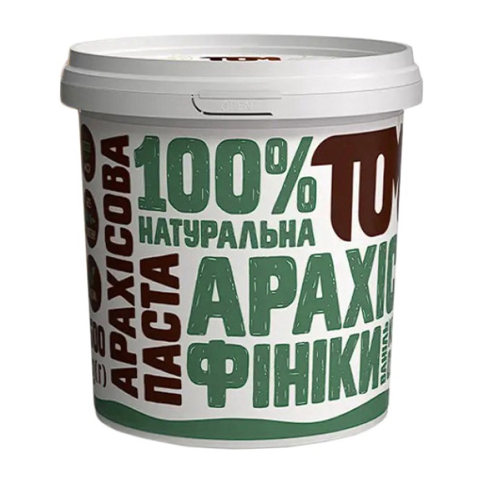 TOM peanut butter Арахісова Паста (500 g, з фініками та кокосовою олією)