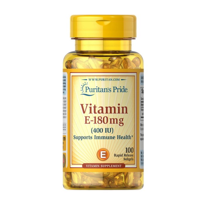 Puritan's Pride Vitamin E-400 МО (100 м'яких капсул)