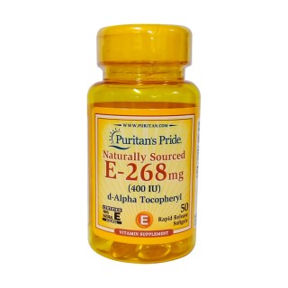Puritan's Pride Naturally Sourced E-268 мг (400 МЕ) (50 мягких капсул)