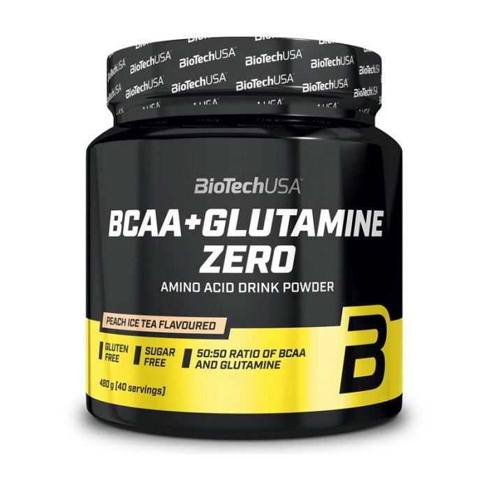 BioTech BCAA + Glutamine ZERO (480 г, персиковий холодний чай)