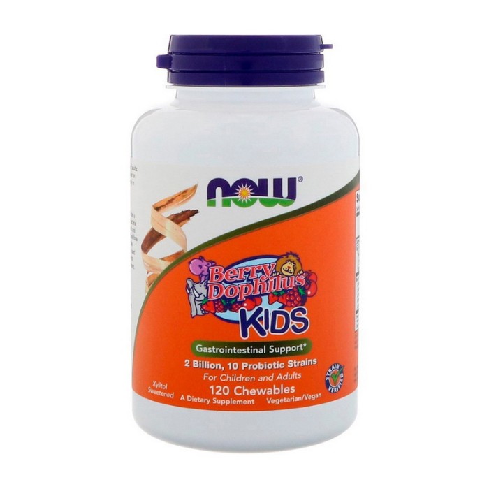 NOW Kids Berry Dophilus (120 жувальних таблеток)