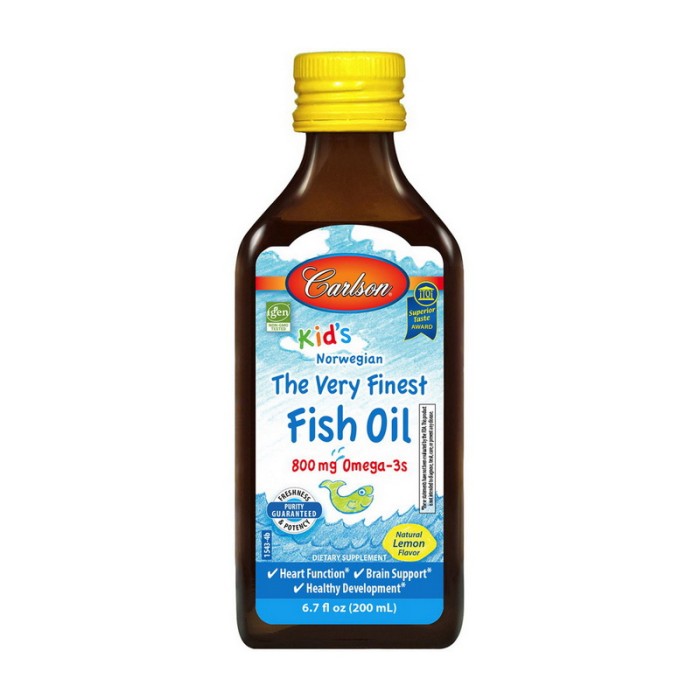 Carlson Labs Kid's The Very Finest Fish Oil 800 мг Омега-3 (200 мл, лимон)