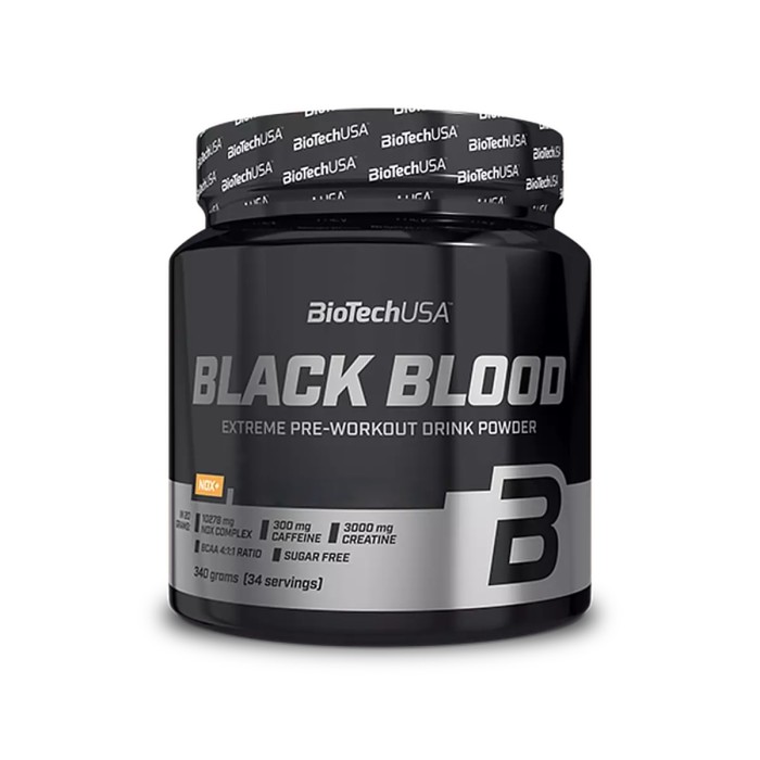 Передтренувальний комплекс BioTech Black Blood NOX, 340 грам Апельсин