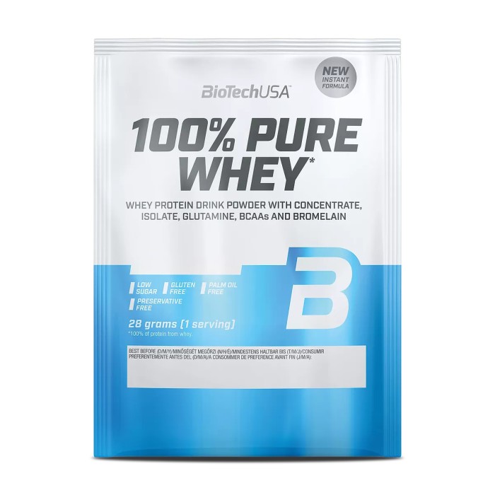 Протеин BioTech 100% Pure Whey, 28 грамм Соленая карамель