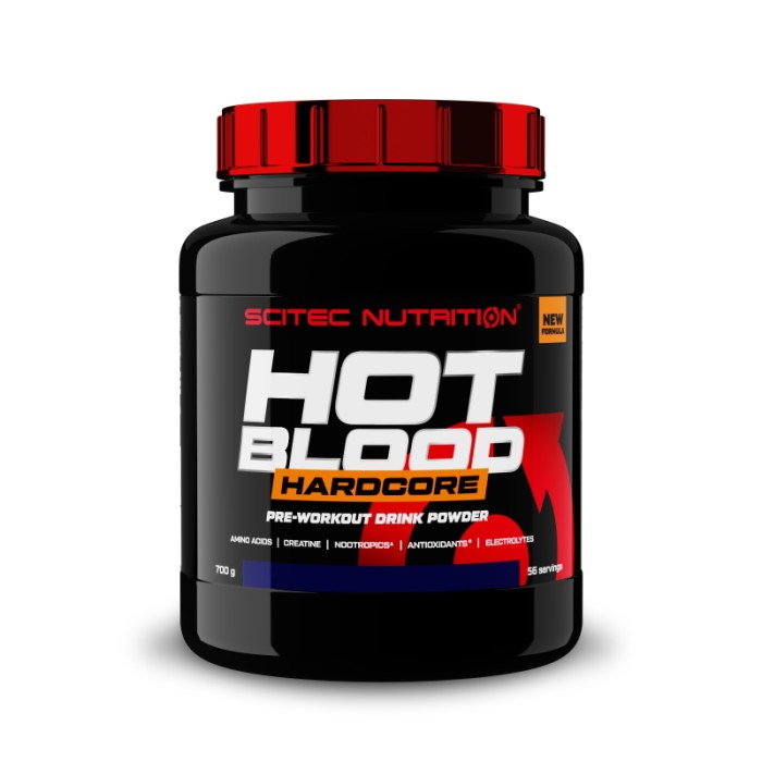 Передтренувальний комплекс Scitec Hot Blood Hardcore, 700 грам Рожевий лимонад