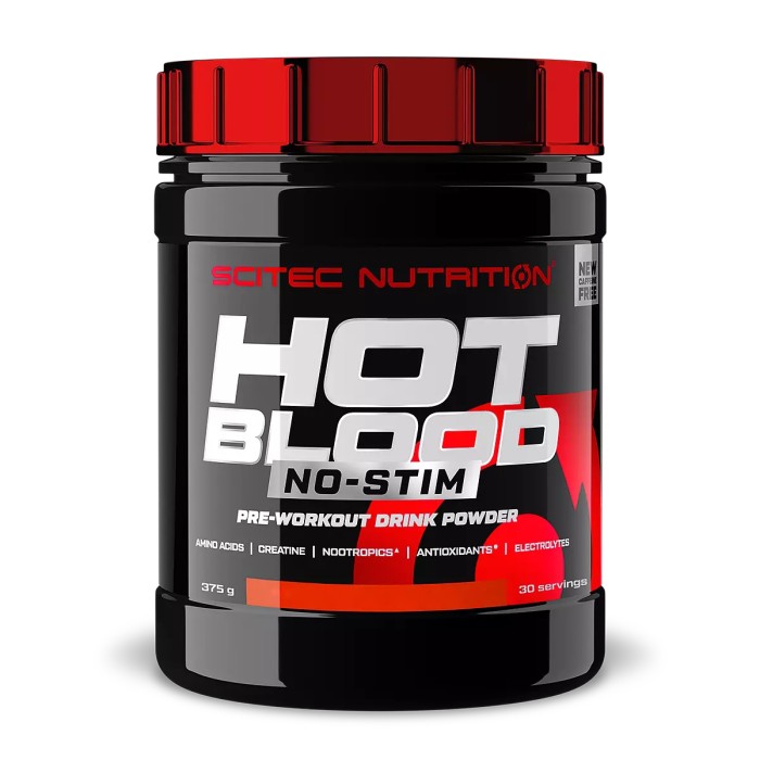 Передтренувальний комплекс Scitec Hot Blood No-Stim, 375 грам Апельсиновий сік