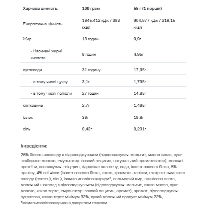 Чертовски вкусный протеиновый батончик - 15 x 55 г с кремом из белого шоколадного печенья