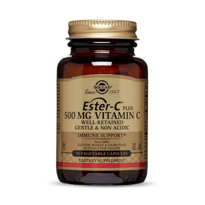 Solgar Ester-C плюс 500 мг вітаміну С (50 рослинних капсул)