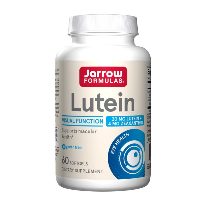 Jarrow Formulas Lutein 20 mg (60 softgels)