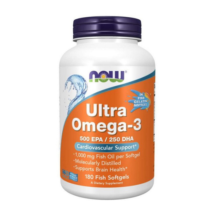 NOW Ultra Omega-3 (180 fish softgels)
