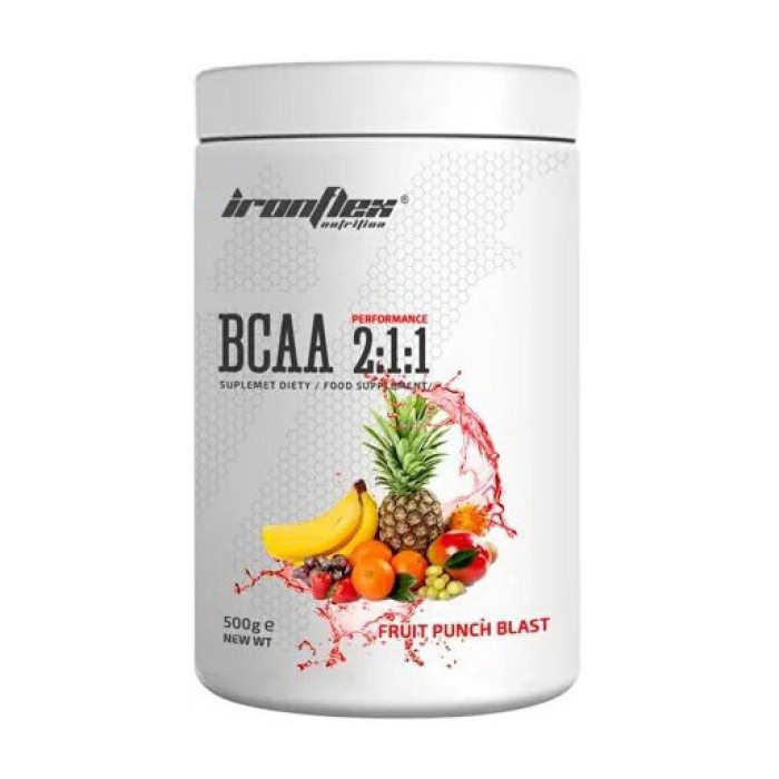 IronFlex BCAA 2:1:1 (500 г, полуниця)