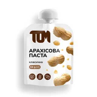 TOM peanut butter Арахисовое масло (64 g, классическая)
