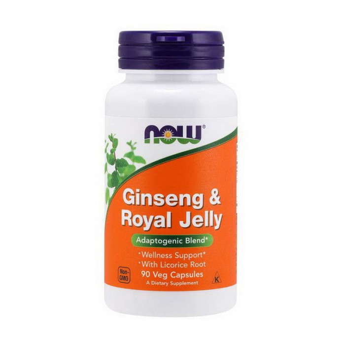 NOW Ginseng & Royal Jelly (90 veg caps)
