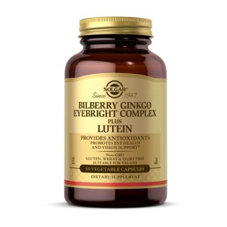 Solgar Bilberry Ginkgo Eyebright Complex plus Lutein (60 растительных капсул)